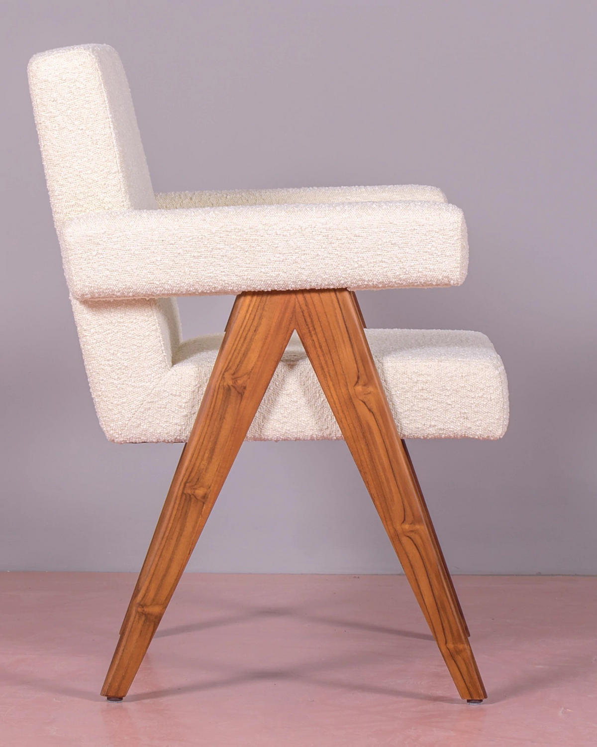 SESSEL Boucle Weiß - Weiß, Textil (60/87/64cm) - Nest Dream