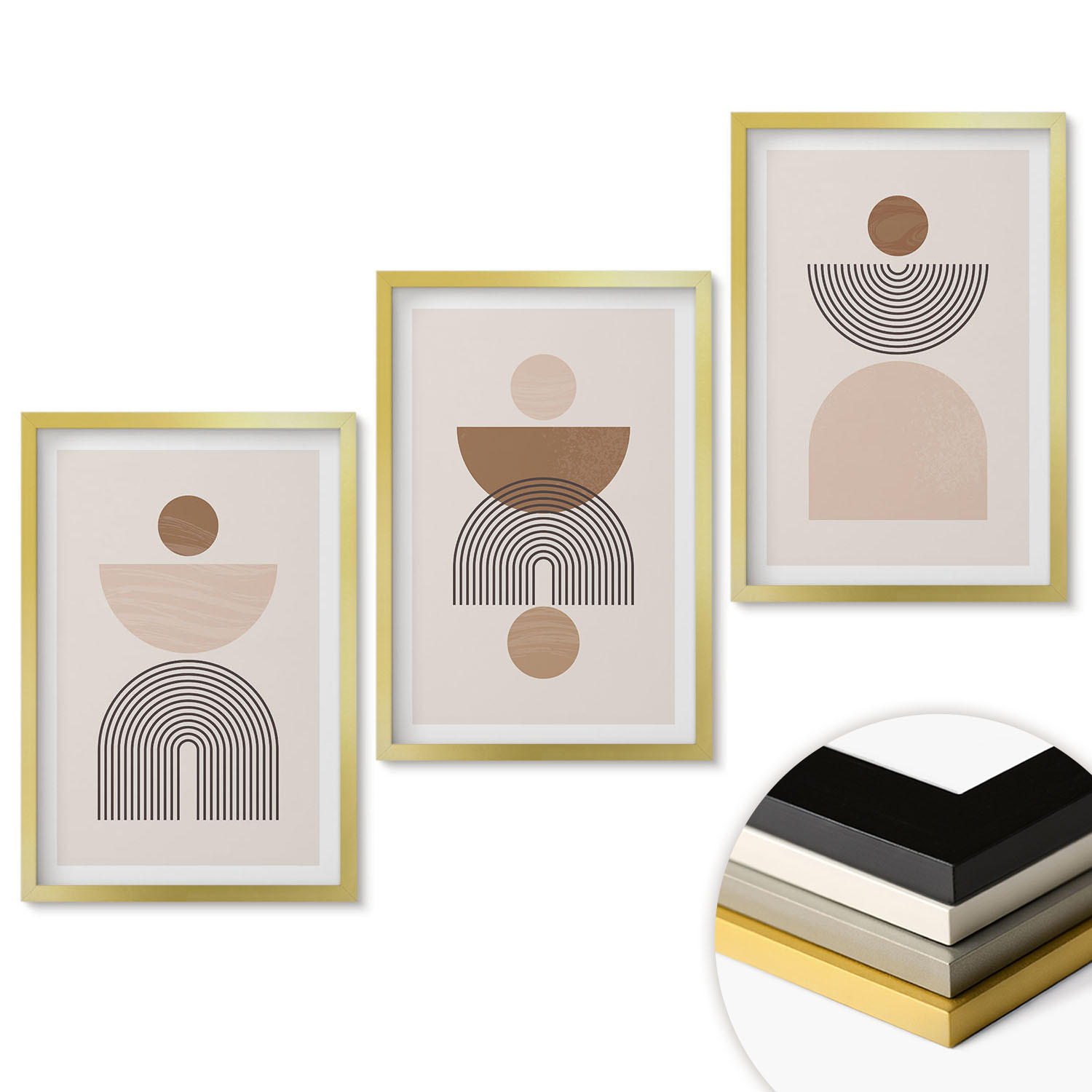 ArtPrintCave Wandbilder Gold 40x60 cm