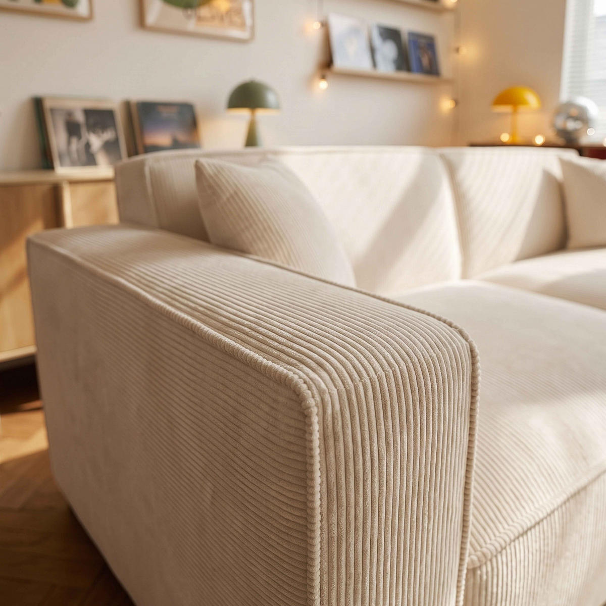 SOFA 3-Sitzer, Weiß - Weiß, Holz/Textil (230/76/90cm) - Oviala