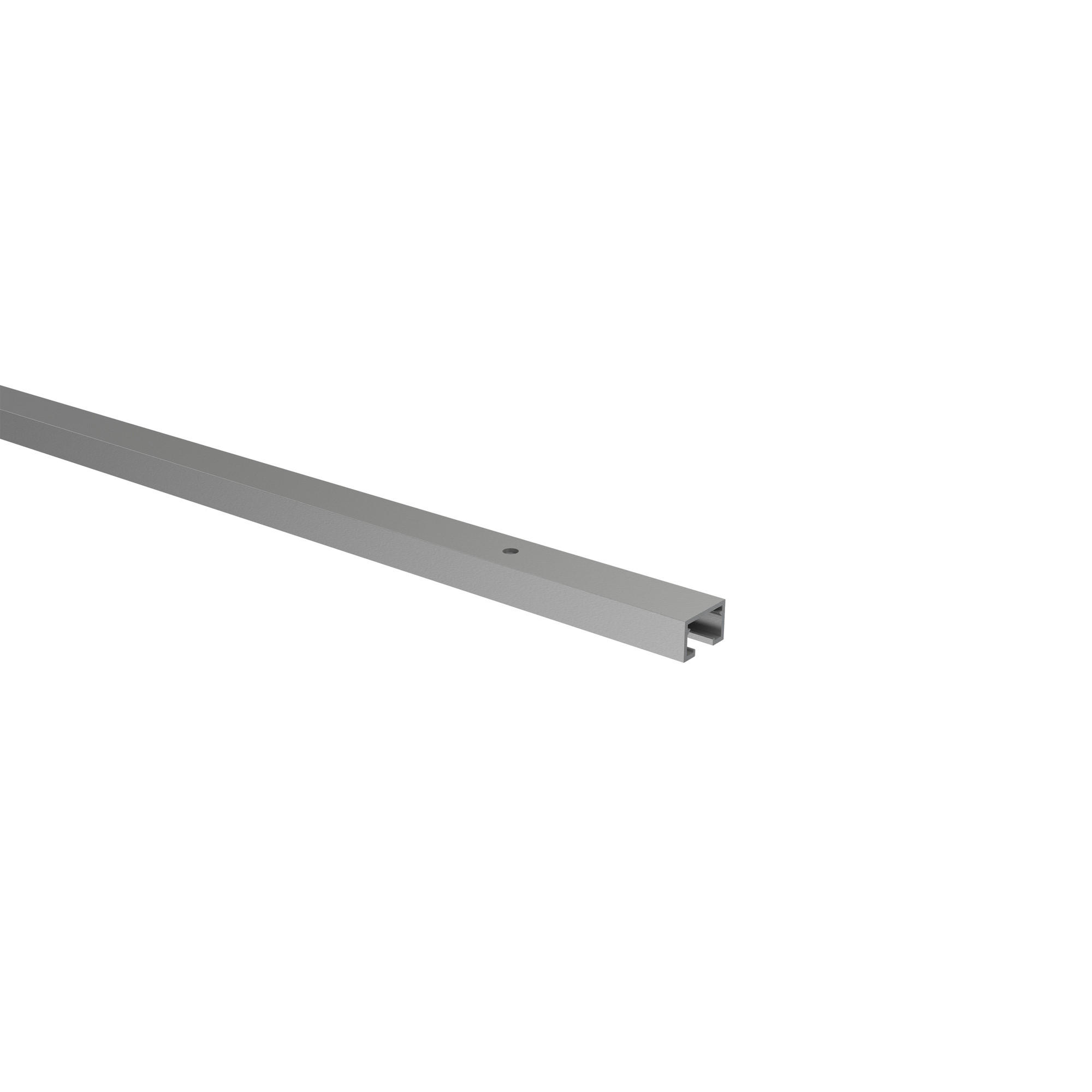 GARDINENSCHIENE / OBJEKTSCHIENE Primax 600 cm (geteilt in 3 x 200 cm), 1-läufig Silbergrau - Silberfarben/Alufarben, Metall (1.4/0.9/600cm) - INTERDECO