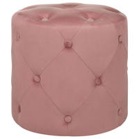 POUF Corolla 40/40/40 cm - Pink, Textil (40/40/40cm) - Beliani