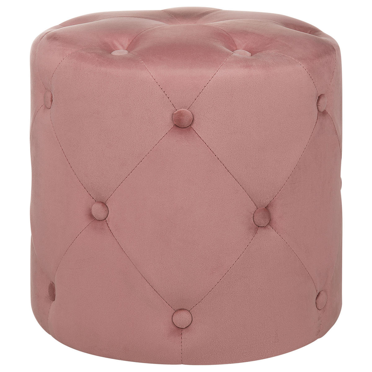 POUF Corolla 40/40/40 cm - Pink, Textil (40/40/40cm) - Beliani