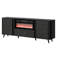 KOMMODE Volare 200 EF mit Kamin - Multicolor/Schwarz, Holzwerkstoff/Kunststoff (200/76/39cm) - MIRJAN24