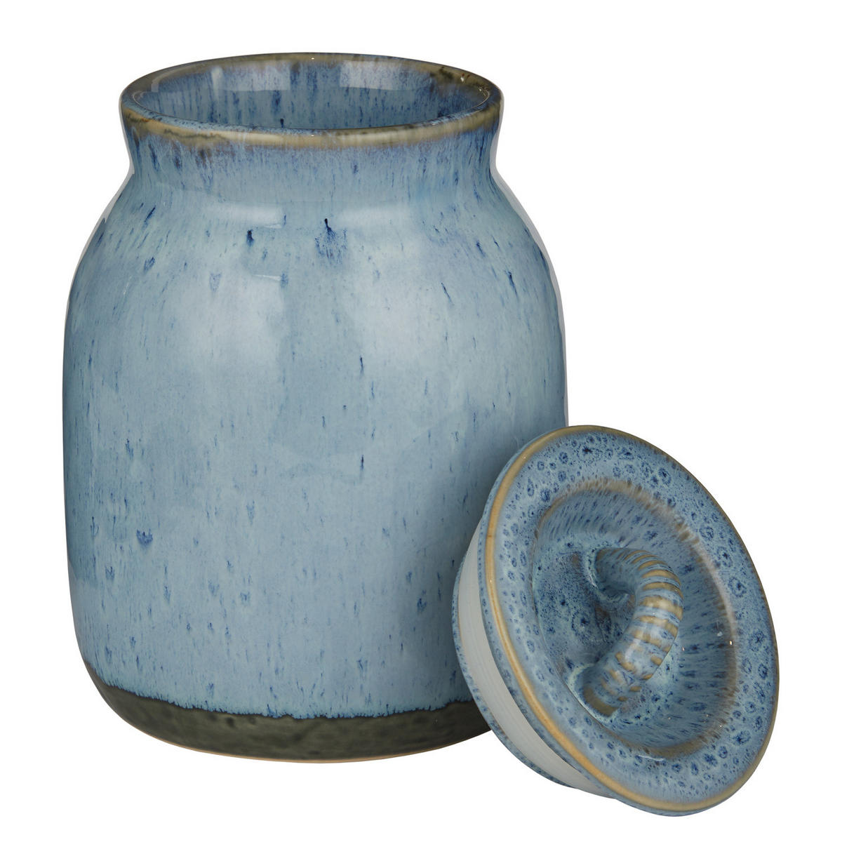 AUFBEWAHRUNGSDOSE Portimao - Blau, Keramik (13/18/13cm) - Butlers