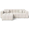 ECKSOFA Loopo Creme Links - Creme, Holz/Textil (265/180cm) - Graingold