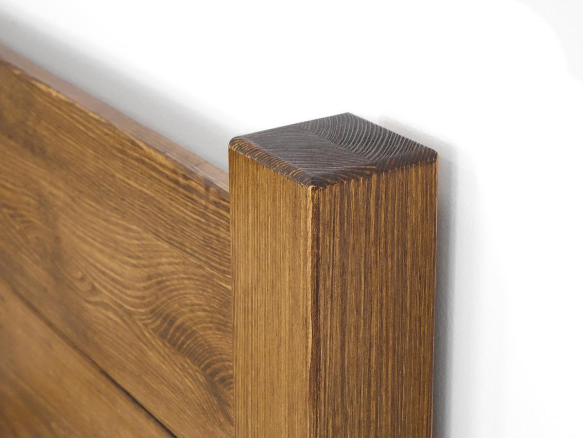 BETT aus Massivholz Rustyk Ostrowit II 140x200 - Dunkelbraun, Holz (140/200cm) - Seart