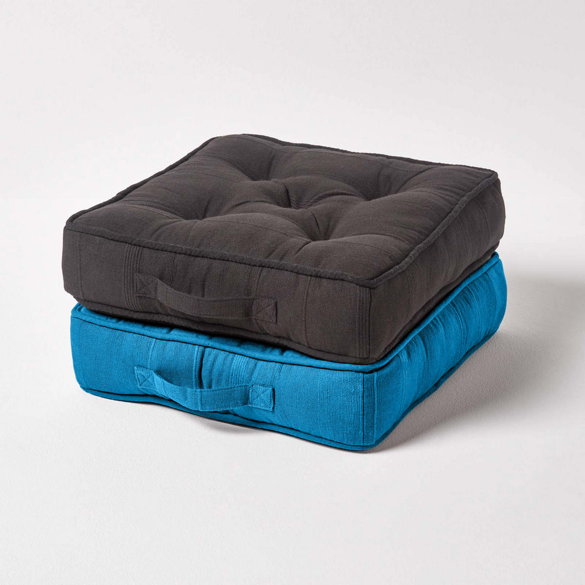 SITZKISSEN Rajput petrol-blau 40/40/8 cm - Petrol, Textil (40/40/8cm) - Homescapes