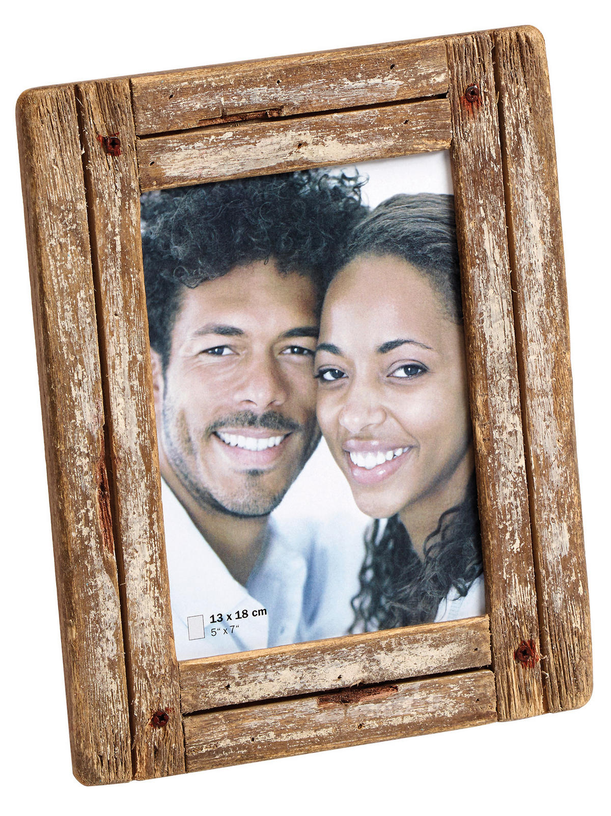 BILDERRAHMEN Dupla Portraitrahmen., 13x18 cm, weiss/natur - Weiß, Holzwerkstoff (20/25/1cm) - walther design