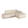 ECKSOFA Ottomane Rechts IREA-L1 - 232x165x80 cm Beige - Beige, Holzwerkstoff/Textil (232/165cm) - ALTDECOR