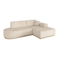 ECKSOFA Ottomane Rechts IREA-L1 - 232x165x80 cm Beige - Beige, Holzwerkstoff/Textil (232/165cm) - ALTDECOR