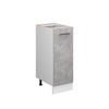UNTERSCHRANK R-Line Beton 30 cm mit Tür, ohne AP - Schieferfarben/Weiß, Holzwerkstoff (30/81.6/46cm) - Vicco