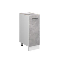UNTERSCHRANK R-Line Beton 30 cm mit Tür, ohne AP - Schieferfarben/Weiß, Holzwerkstoff (30/81.6/46cm) - Vicco
