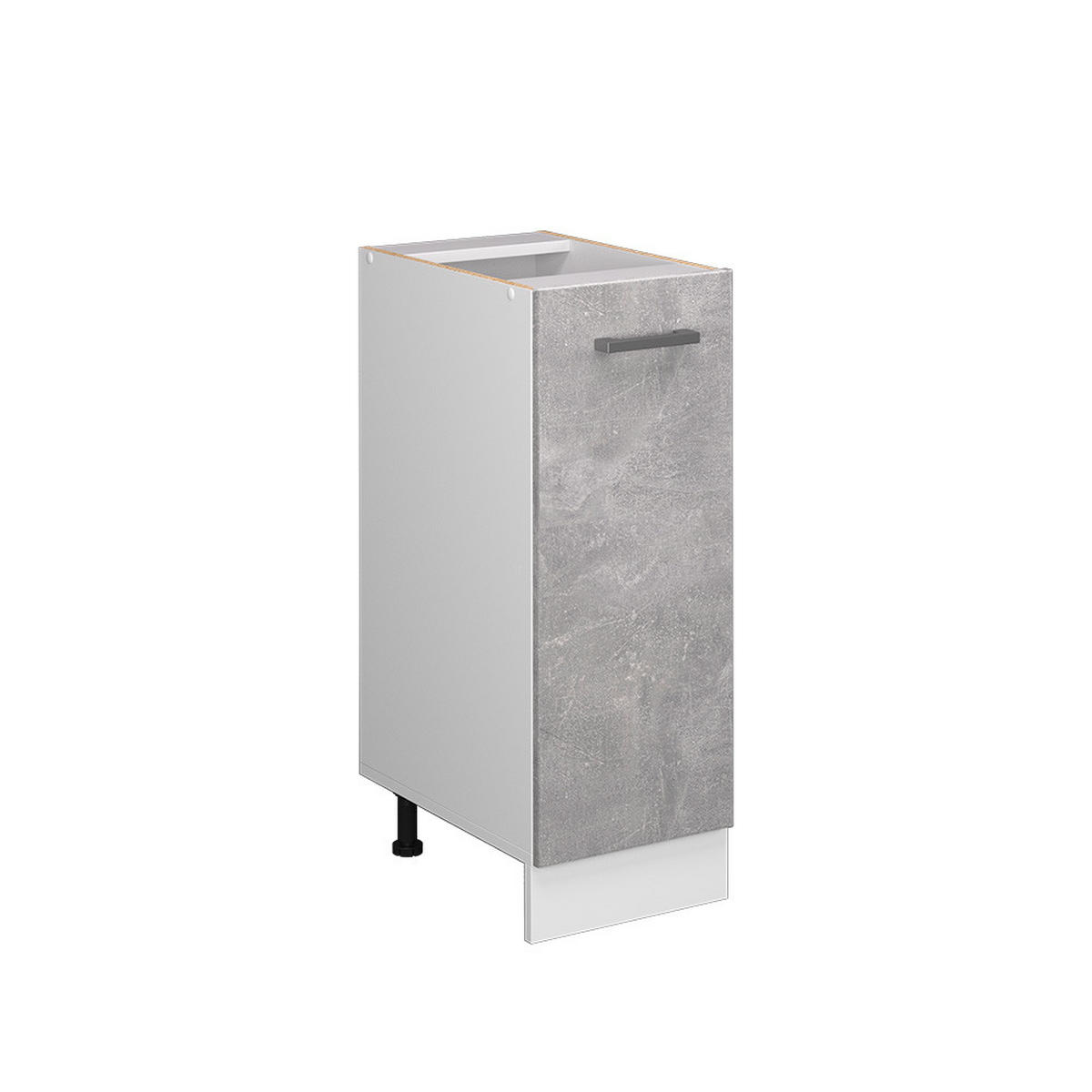 UNTERSCHRANK R-Line Beton 30 cm mit Tür, ohne AP - Schieferfarben/Weiß, Holzwerkstoff (30/81.6/46cm) - Vicco