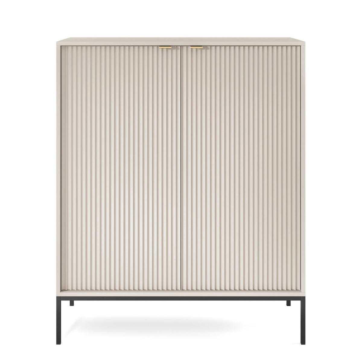 SIDEBOARD NANAIMO KOM1-2D Profilierte Fronten, Kaschmir - Kaschmir, Holzwerkstoff/Kunststoff (104/125/39cm) - Komodee