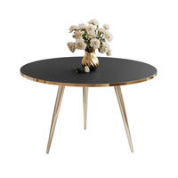 COUCHTISCH SOLEIL GOLD Schwarz Matt, 70cm - Schwarz, Holzwerkstoff (70/70/47cm) - Lookway