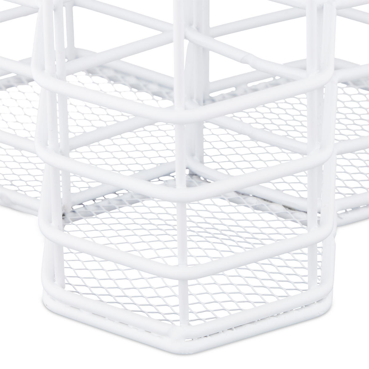 PINSELHALTER - Weiß, Metall (12/12.5/12.5cm) - Relaxdays