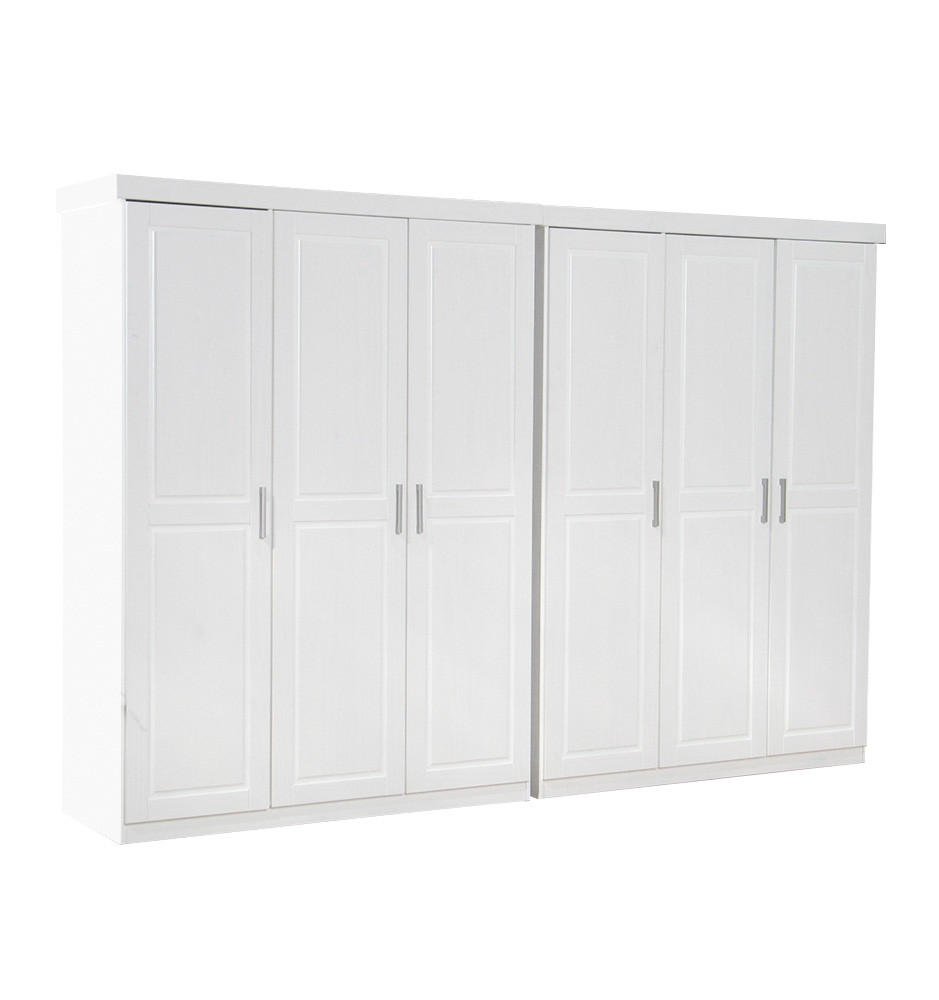 GARDEROBENSCHRANK weiß - Weiß, Holz (280/190/55cm) - ebuy24