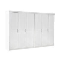 GARDEROBENSCHRANK weiß - Weiß, Holz (280/190/55cm) - ebuy24