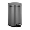 MÜLLEIMER Mit Stilvollem Pedal & Deckel & Kunststoffinneneimer 8 Liter Platin - Anthrazit, Metall (22.6/35.5/30cm) - PROREGAL