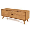 KOMMODE NIEDRIG GREG Wildeiche - Wildeiche, Holz (134/48/40cm) - byoak