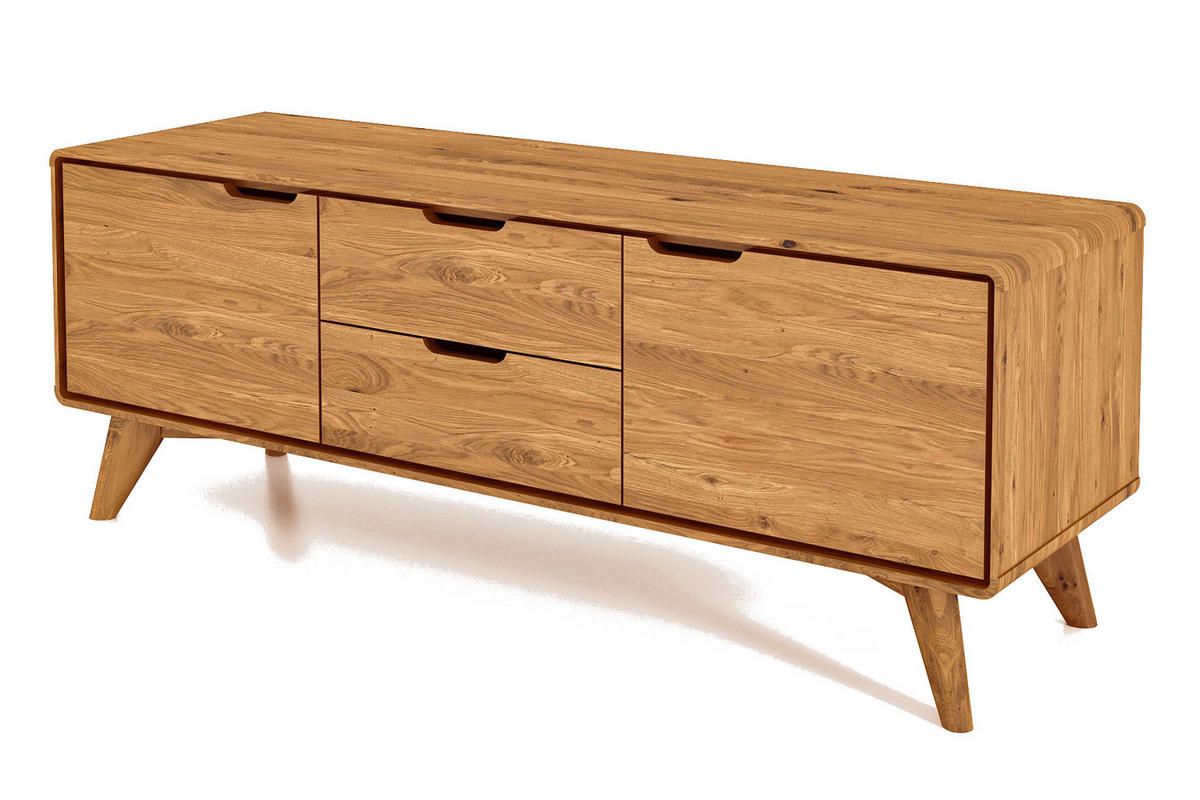 KOMMODE NIEDRIG GREG Wildeiche - Wildeiche, Holz (134/48/40cm) - byoak