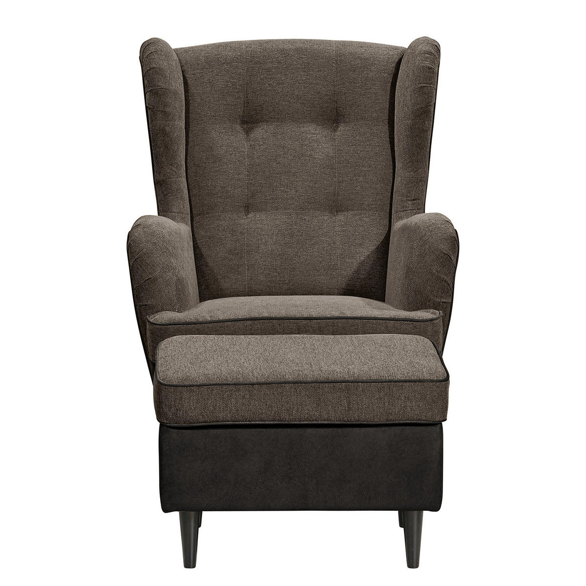 SESSEL - Schwarz/Braun, Holzwerkstoff/Buchenholz (78/102/98cm) - home24
