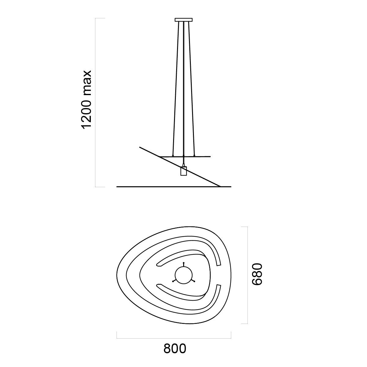 HÄNGELEUCHTE - Schwarz, Metall (68/80/28cm) - Lumicom