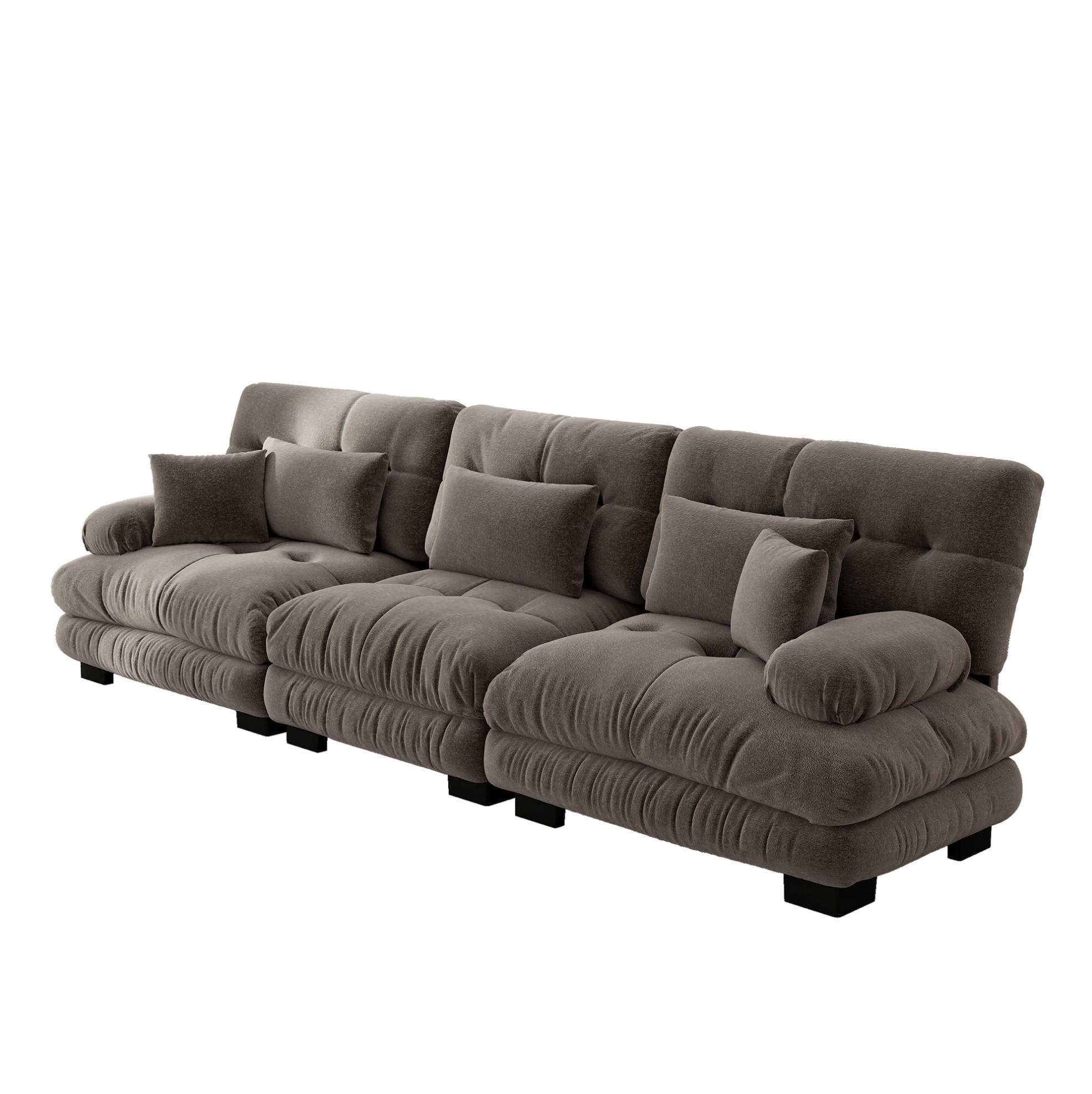 Flora Grace Sofa Braun 77x81x313 cm