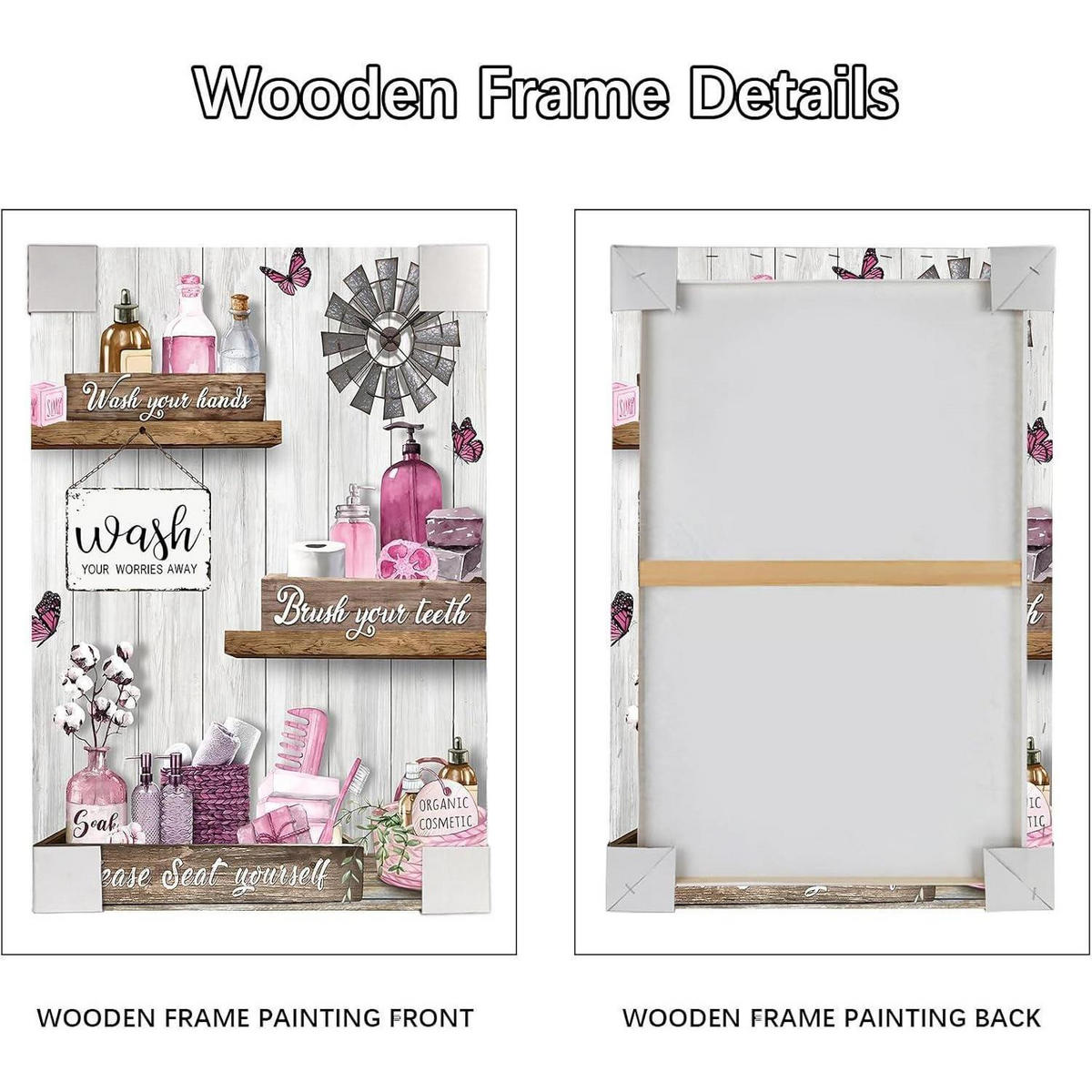BADEZIMMER Wandbild Rosa 30x40cm - Rosa, Textil (40/0.5cm)