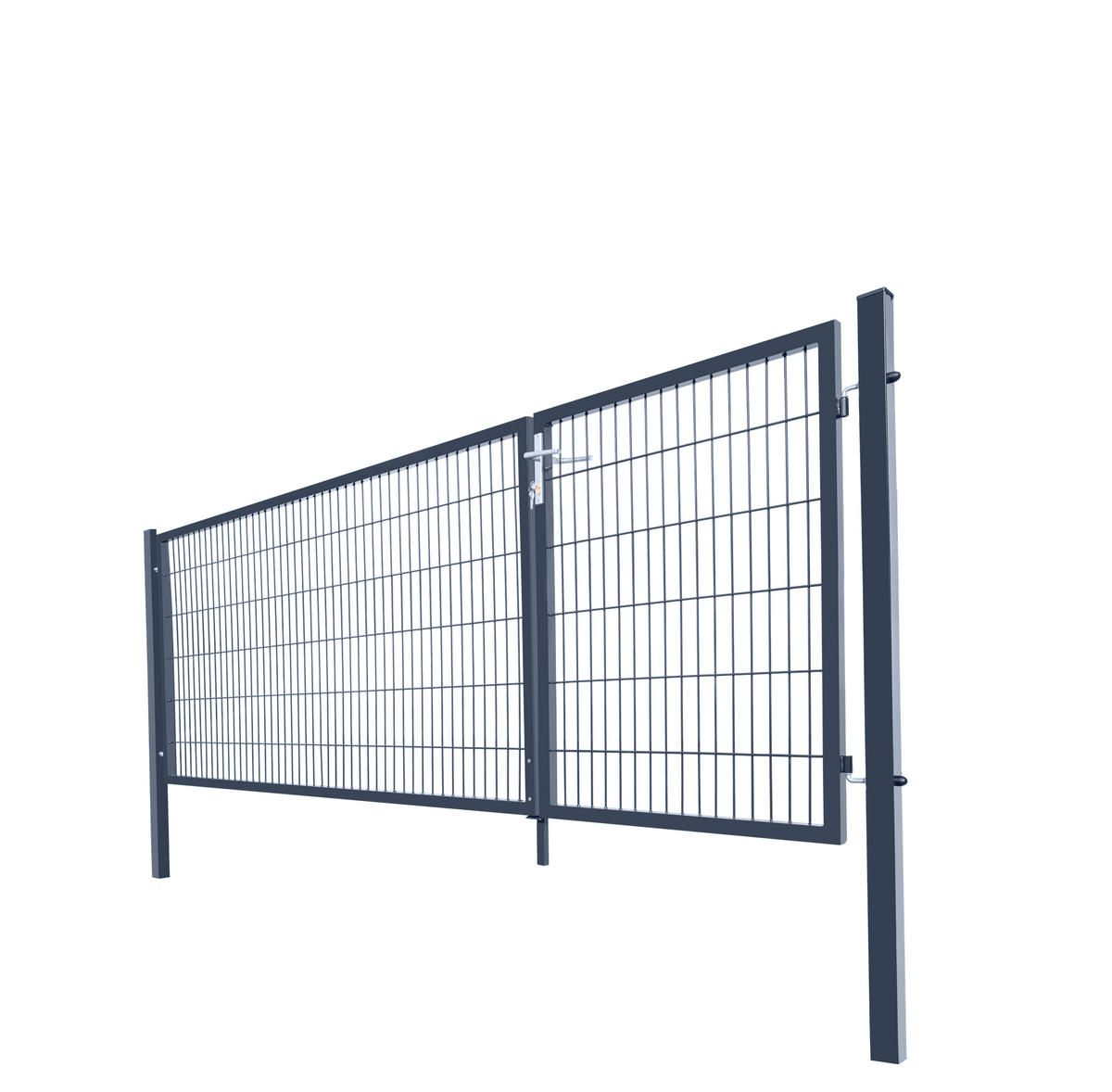 GARTENTOR ADITUS - Farbe: Anthrazit, Größe: 120 x 350 cm - Anthrazit, Metall (170/6cm) - Home Deluxe
