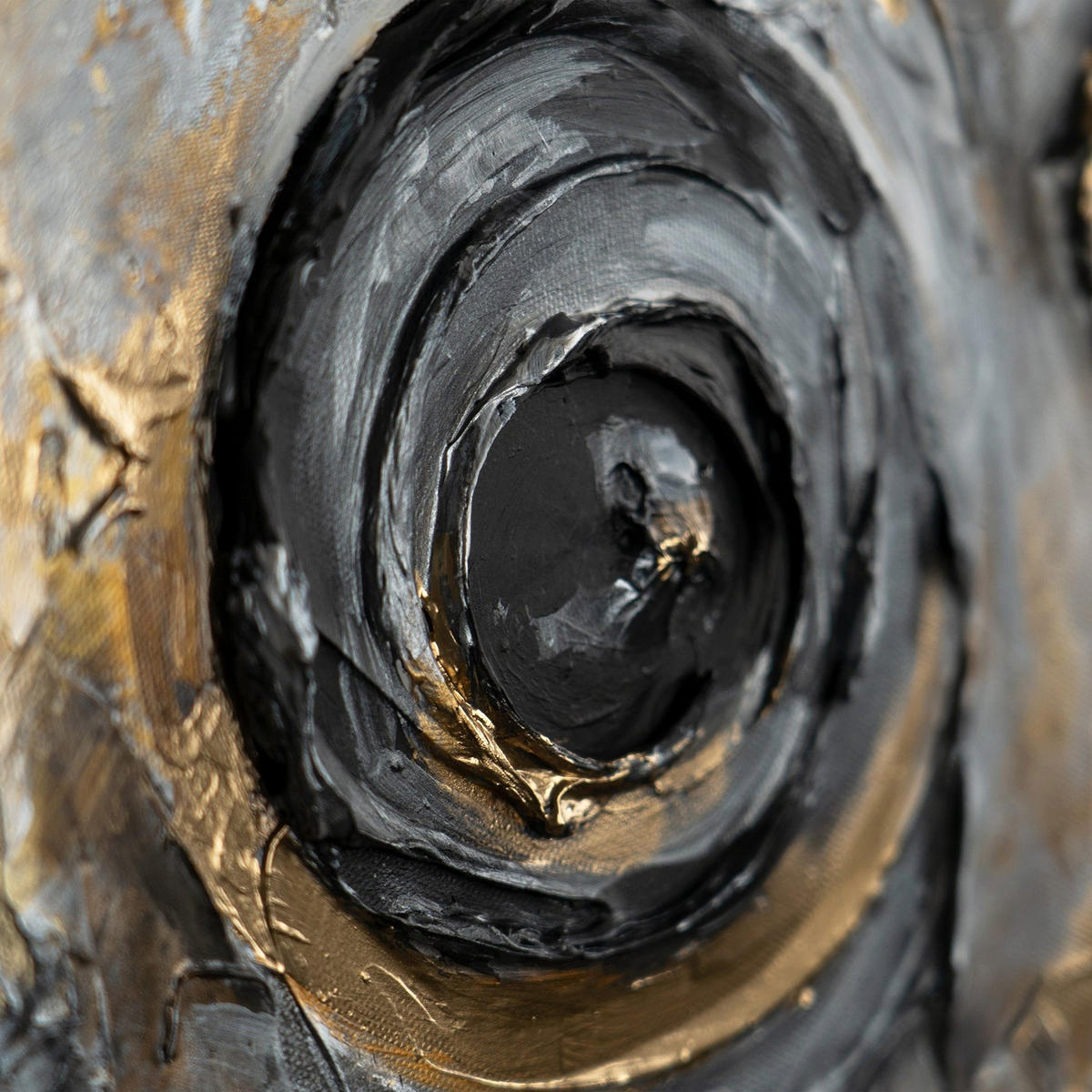 GEMÄLDE Magische Fische Schattenfugenrahmen Gold 60x40 cm - Goldfarben, Holz (60/40cm) - YS-art gallery