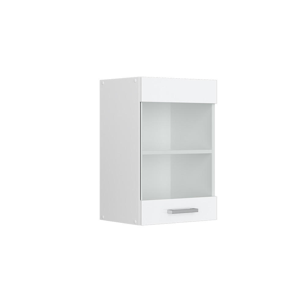 KÜCHENGLASSCHRANK R-Line Weiß Hochglanz 40 cm - Weiß Hochglanz/Weiß, Holzwerkstoff (40/60/31cm) - Vicco
