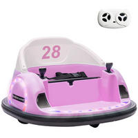 12V Kinder Autoscooter mit 2,4 G Fernbedienung, Elektro Bumper mit Musik - Rosa, Kunststoff (66.5/64.5/39cm) - AIYAPLAY