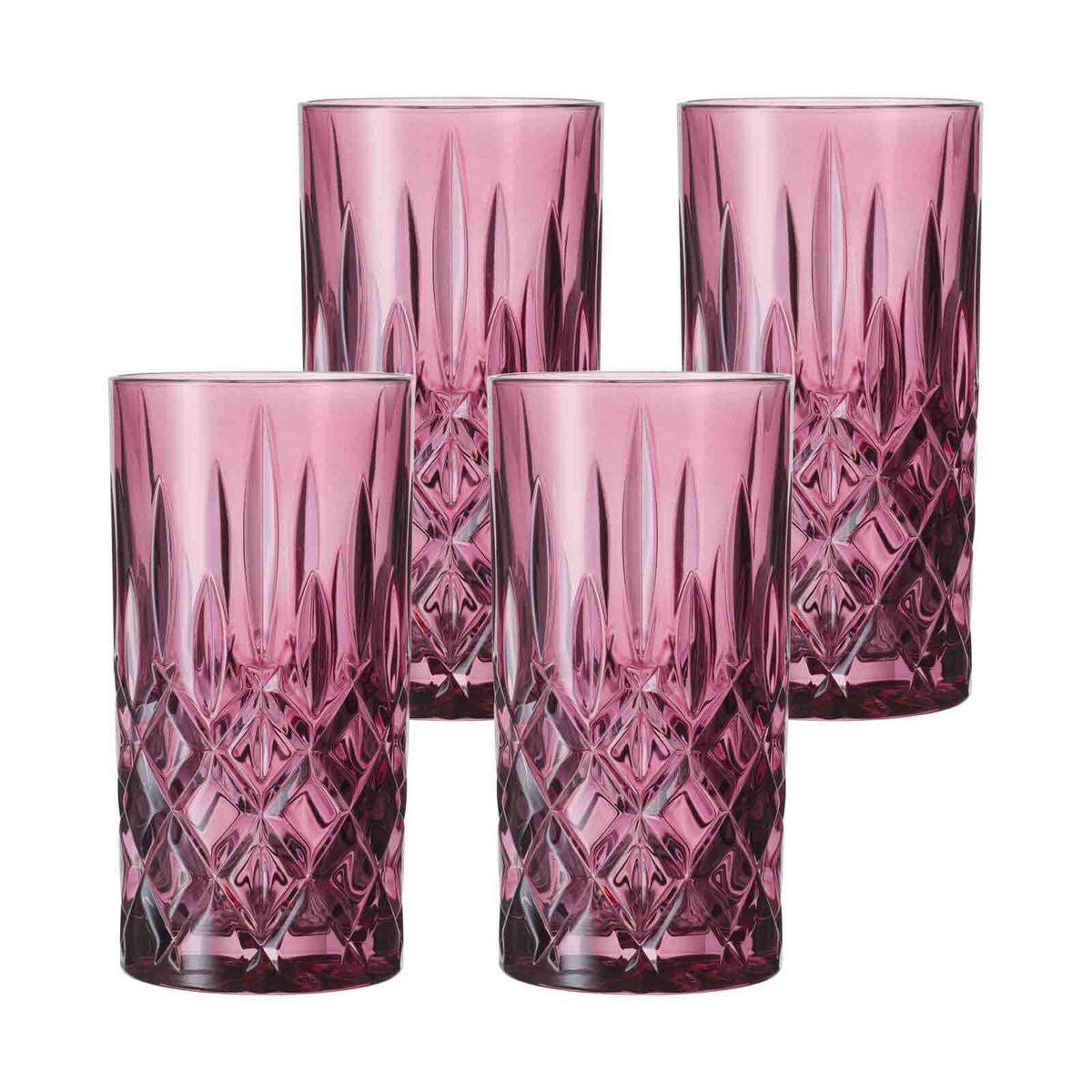 LONGDRINKGLÄSER Noblesse Berry 395 ml 4er Set - Beere, Glas (0.395L) - Nachtmann