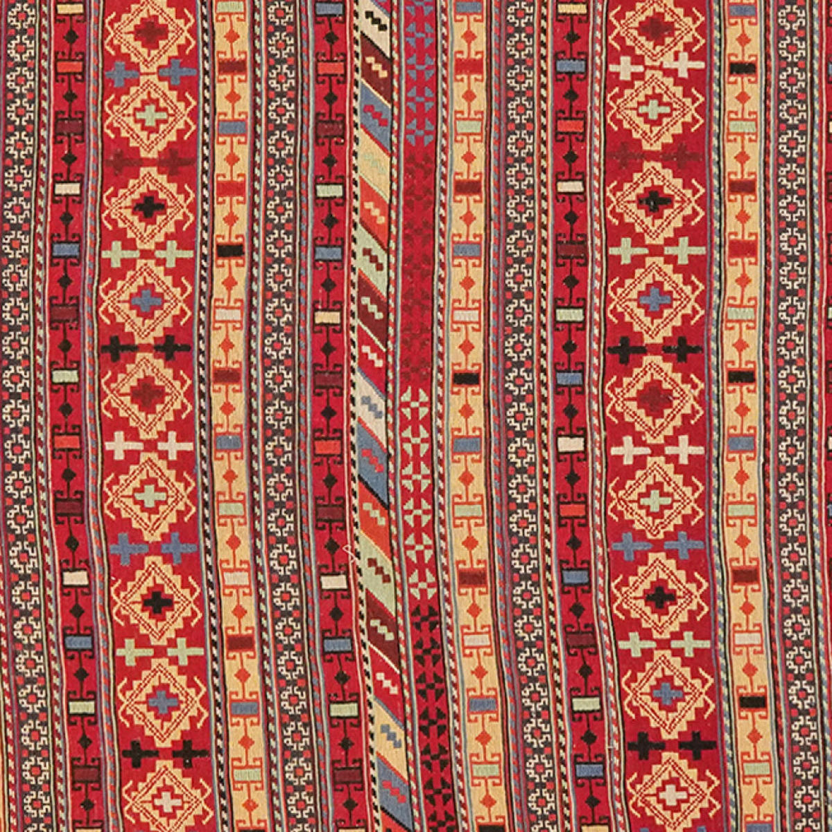 HANDWEBTEPPICH Sumak Shahsavan Mehrfarbig 195/126 cm Schurwolle - Multicolor, Textil (126/195cm) - Looma