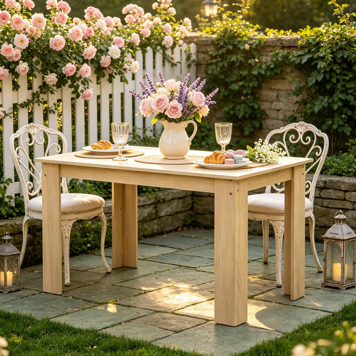 ESSTISCH 120/69/75 cm mit zentralem Design DE-39945 Eiche - Eichefarben, Holzwerkstoff (69/120/75cm) - ComfortXL