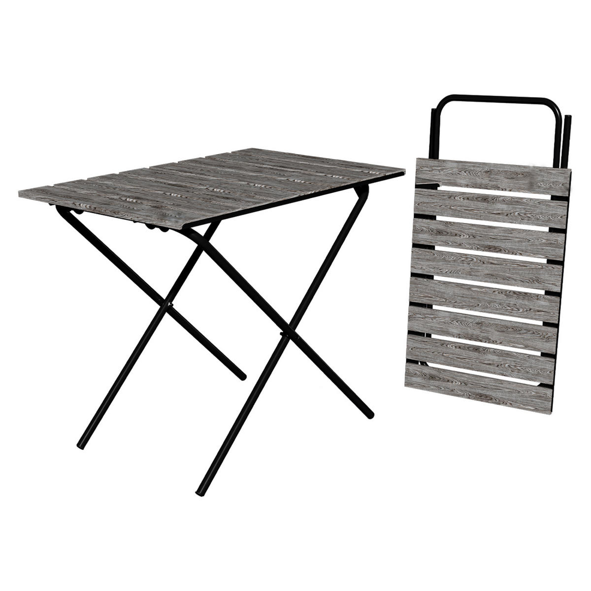 KLAPPTISCH Cavallino - Grau, Holz/Metall (40/60/57cm) - [en.casa]