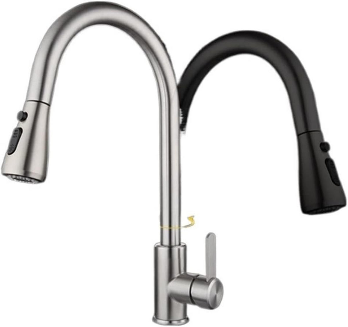 BADEZIMMERARMATUR mit Druckschlauch, 39 x 27 cm, silber - Silberfarben, Metall (53.5/6.5/26.5cm) - Vallsero
