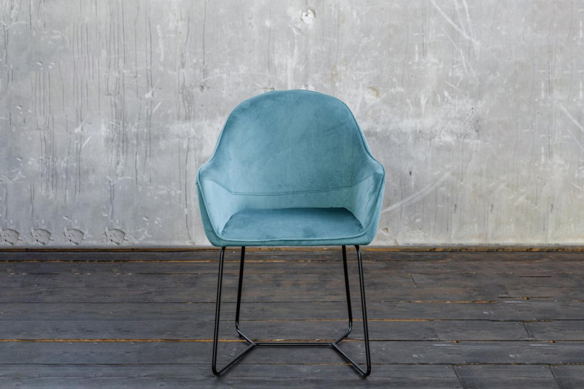 ESSZIMMERSTUHL ZINA Blau Webstoff - Blau, Textil (56.5/87/58cm) - KAWOLA