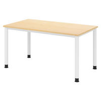 SCHREIBTISCH Serie-H 80/140/74 cm in Ahornfarben/Weiß - Ahornfarben/Weiß, Holzwerkstoff (80/140/74cm) - bümö