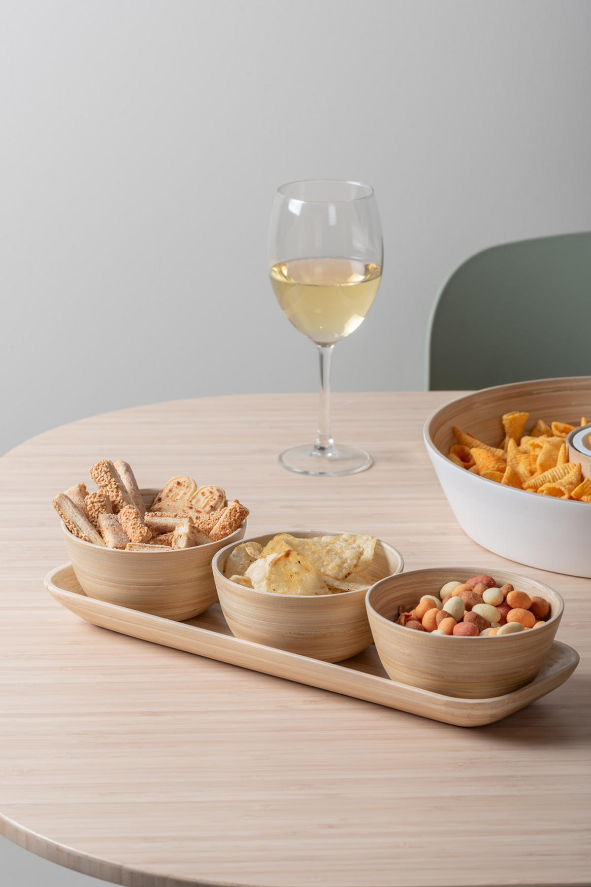 SNACK Set Puro 36/12/6 cm - Braun, Naturmaterialien (12cm) - Present Time