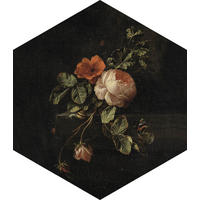 WANDTATTOO Blumenstillleben 140 x 161 cm - Schwarz, Papier (140/161/161cm) - ESTAhome