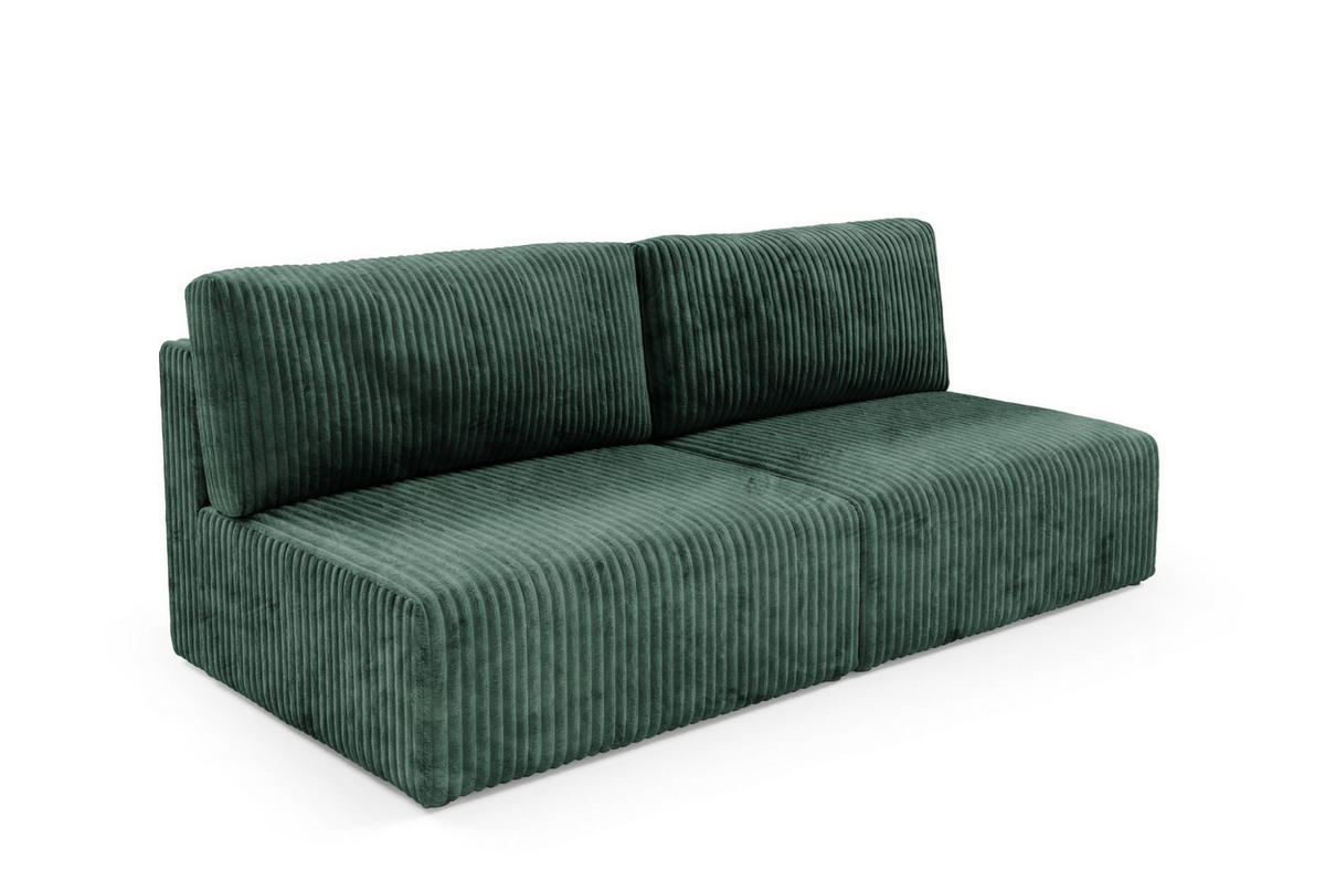 SCHLAFSOFA Natalia Xs - Grün, Holzwerkstoff/Textil (216/85/105cm) - Fun Möbel