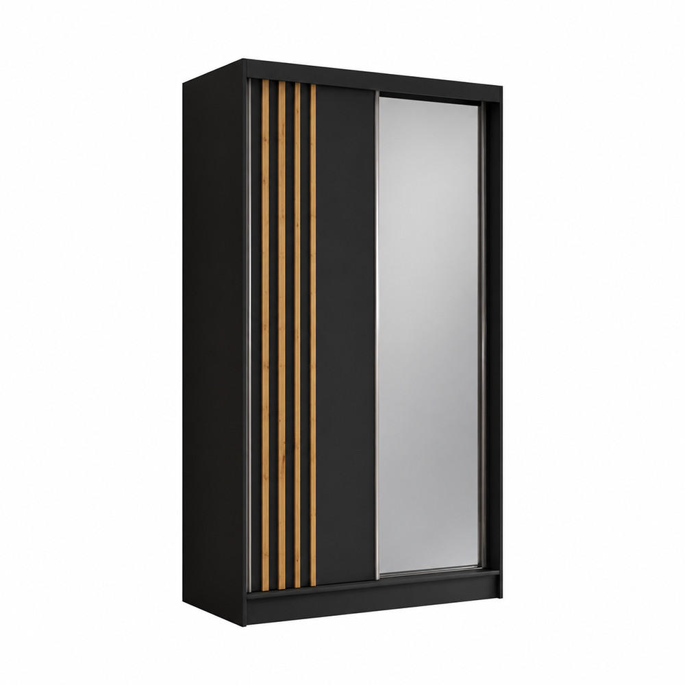 KS Home Concept Kleiderschrank Schwarz 120x216x61 cm