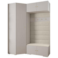 GARDEROBEN-SET 236,7/181,7/47 - Beige/Goldfarben, Holz/Metall (181.7/236.7/47cm) - Abiks Möbel