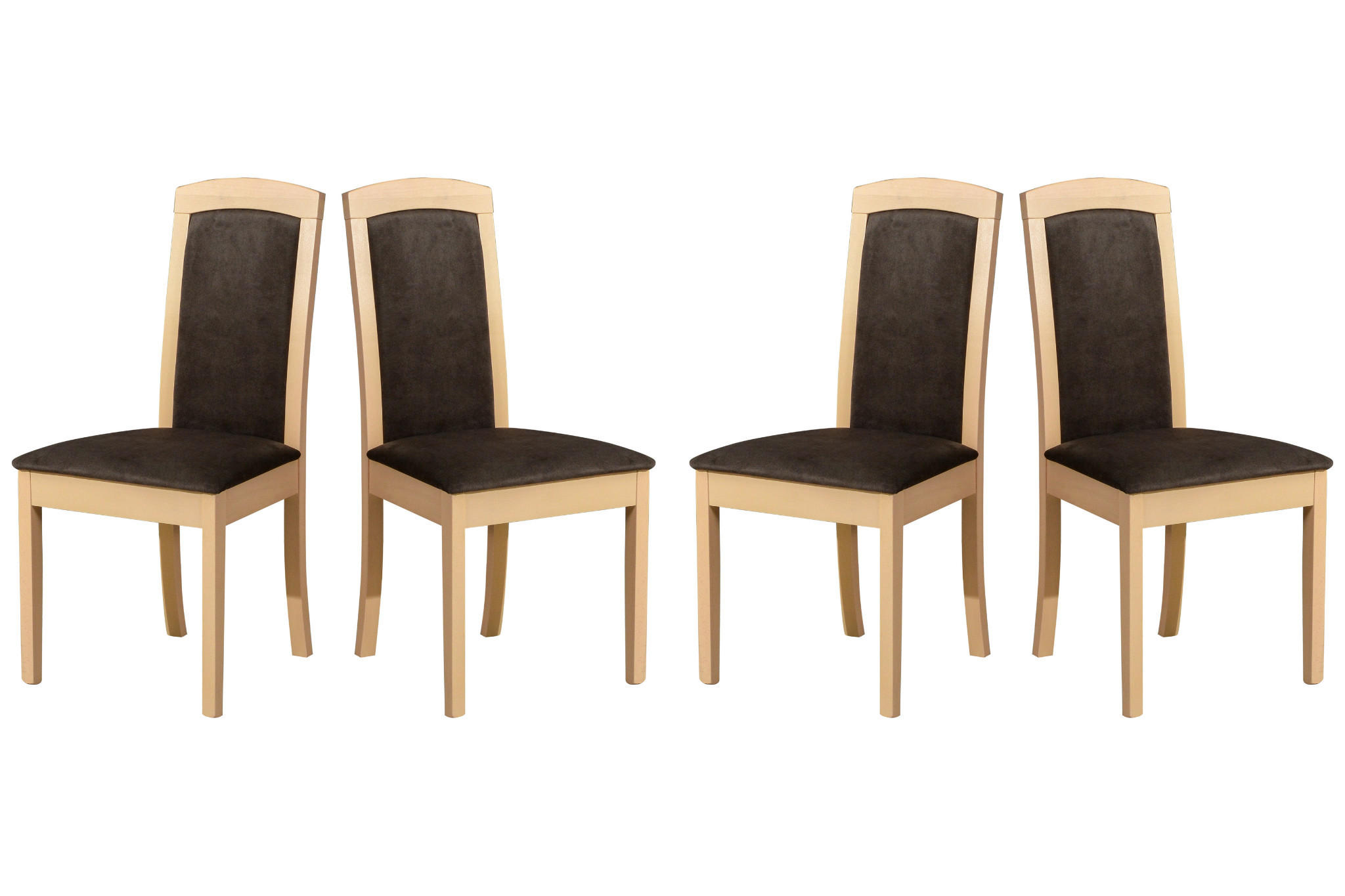 ESSZIMMERSTUHL - Set 4x Roma 8 sonoma, zetta 294  - Braun/Sonoma Eiche, Holz (45/96/41cm) - Leaf Design