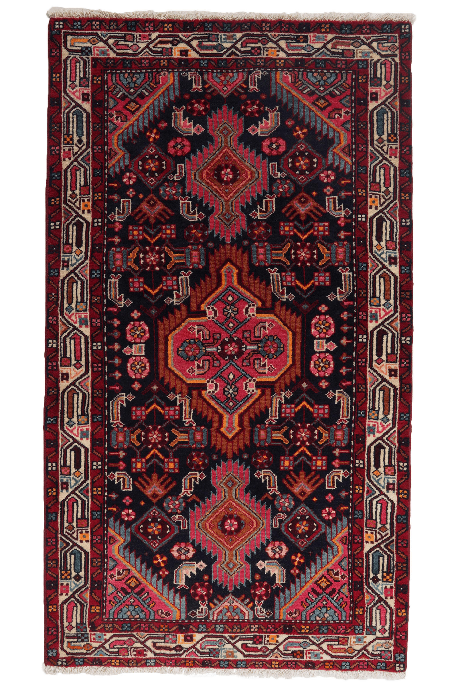 ORIENTTEPPICH handgeknüpft Assadabad Blau 171/97 cm Schurwolle - Blau, Textil (97/171cm) - Looma