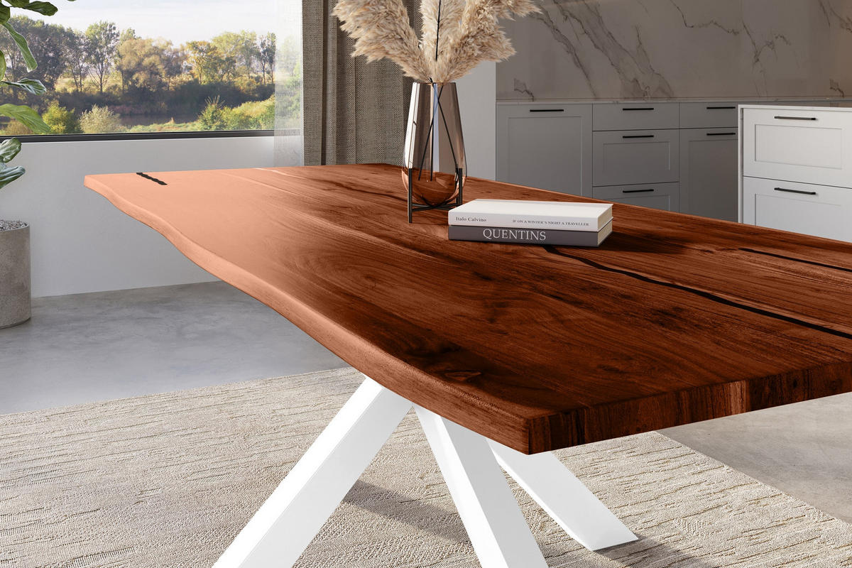 ESSTISCH POLLY - Braun/Akaziefarben, Holz (100/300/77cm) - SAM