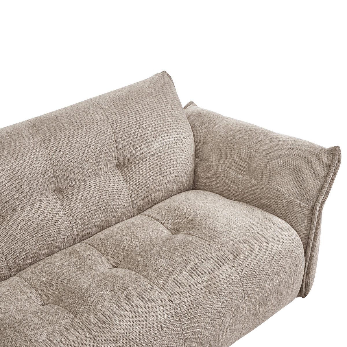 POHOVKA 2-místná Látka Taupe Halba - šedohnědá, textil (174/80/85cm) - Beliani