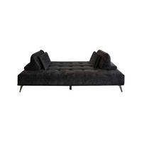 SOFA WIOLO Anthrazit Velvet - Anthrazit/Silberfarben, Textil (240/80/110cm) - KAWOLA
